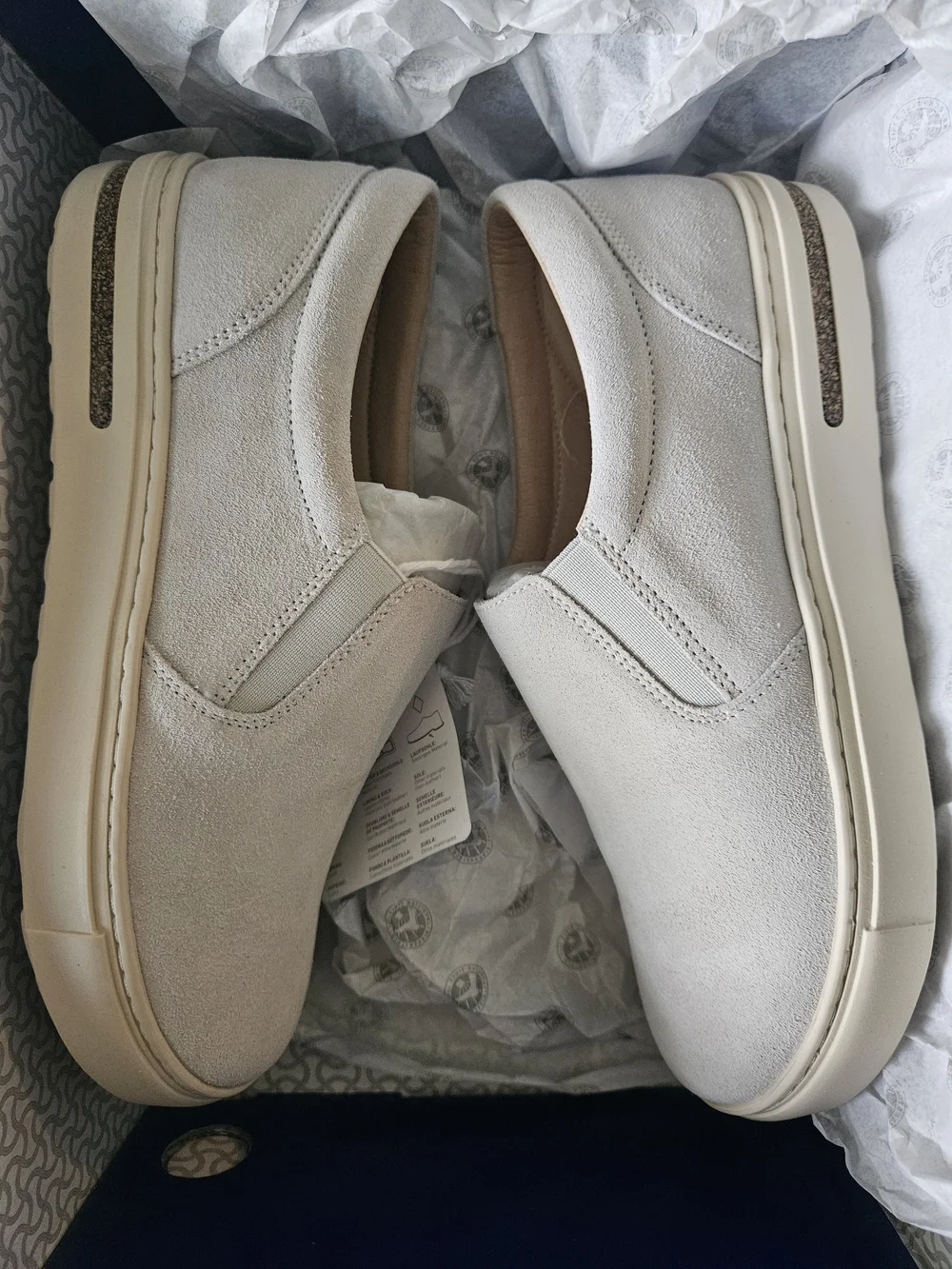 Birkenstock Oswego Slip-On Sneakers NWT | Antique White Suede | EU 37